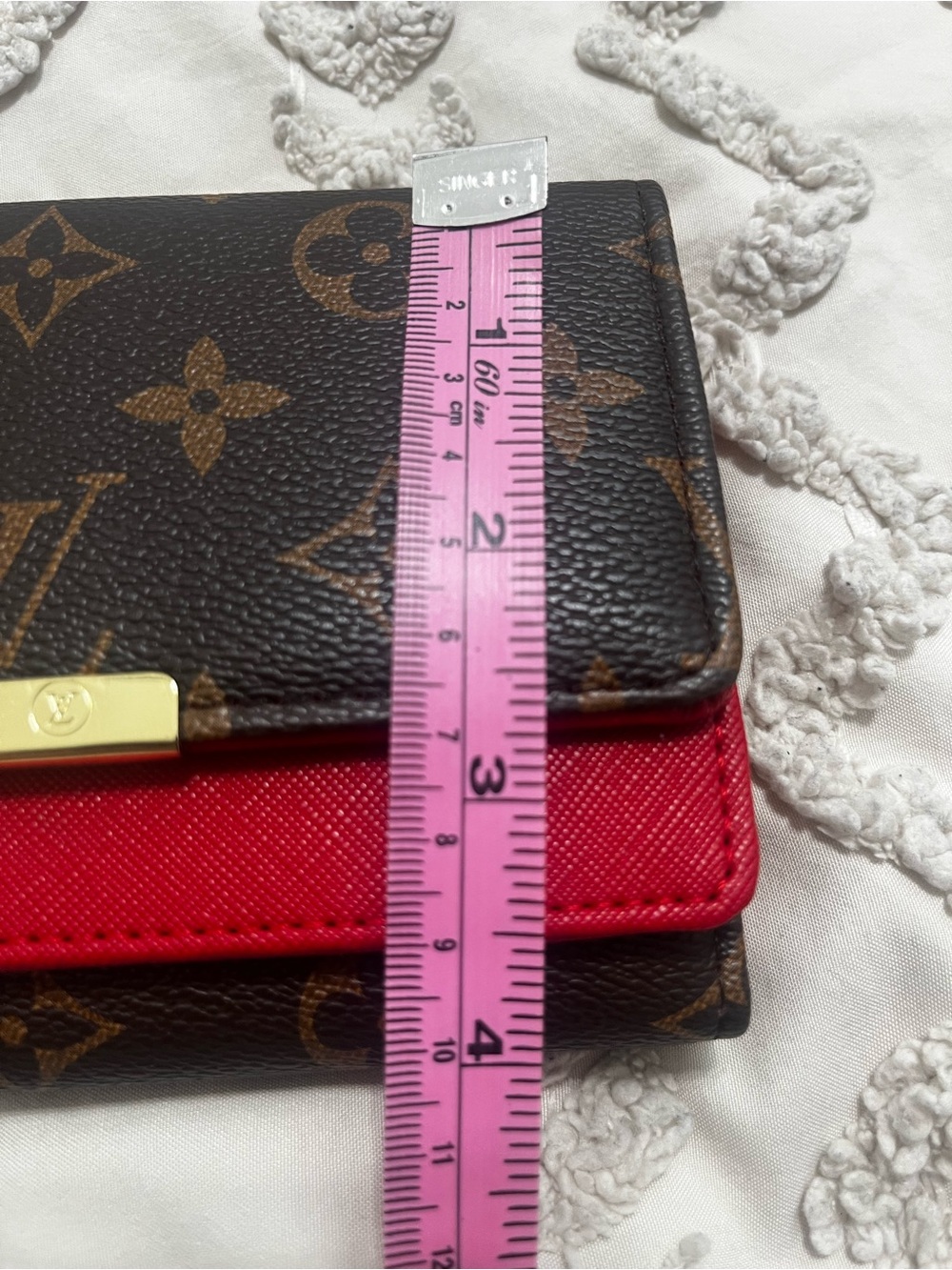 Source Unknown Brown Monogram Wallet with Red Trim and Gold Hardware - Picture 10 of 10